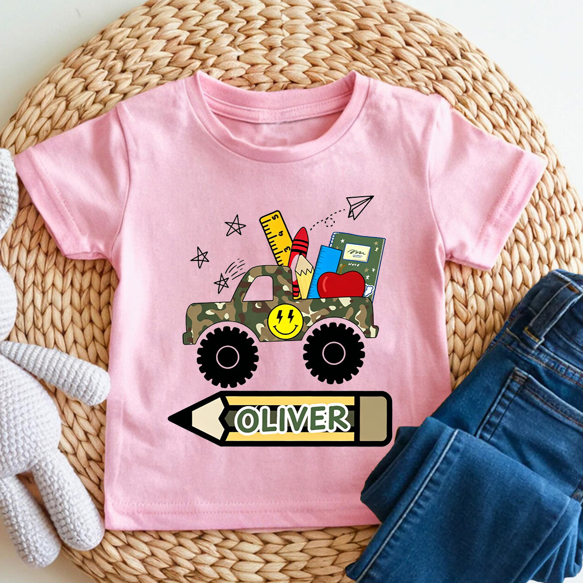 Personalized Name Kindergarten Ready For School Toddler T-shirts