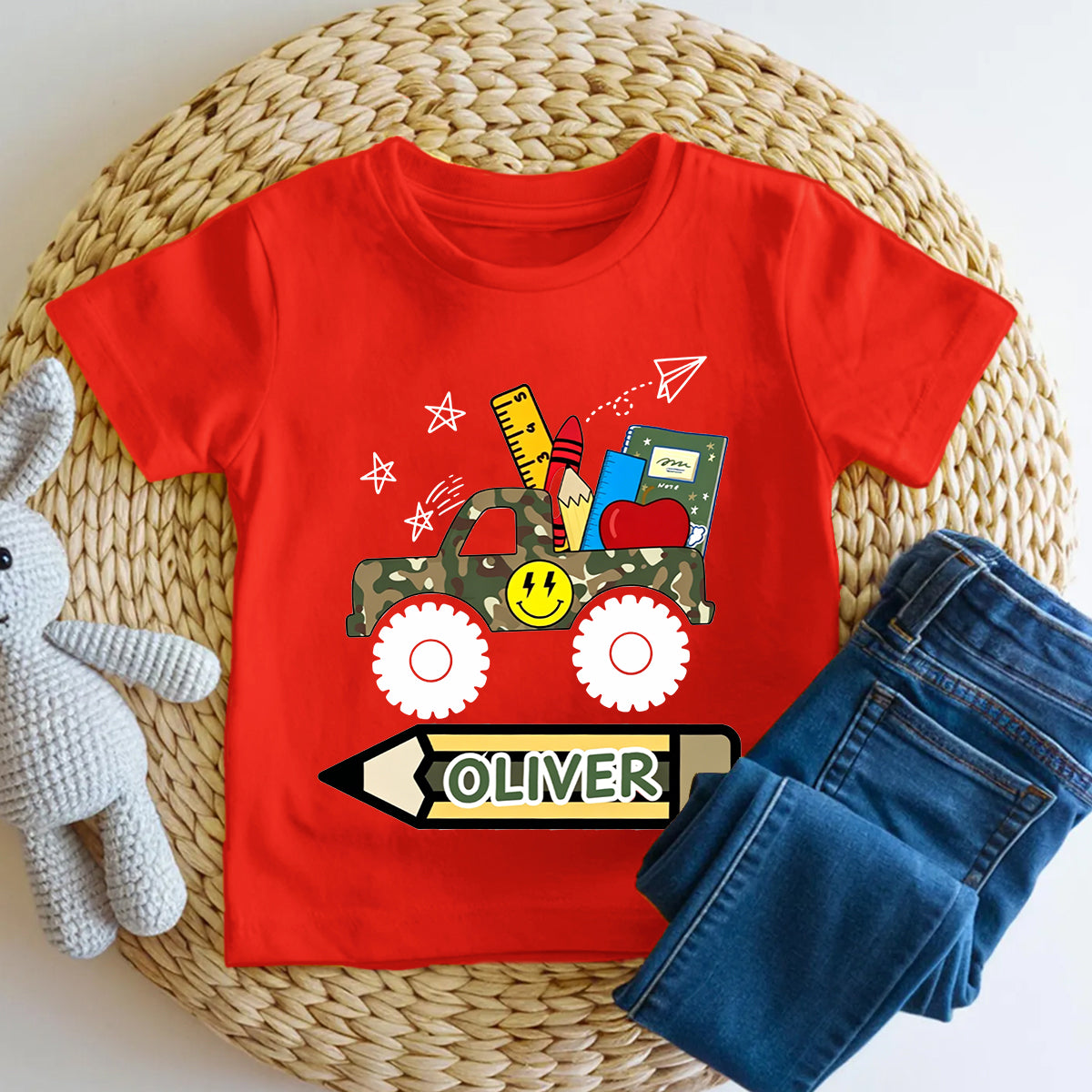 Personalized Name Kindergarten Ready For School Toddler T-shirts