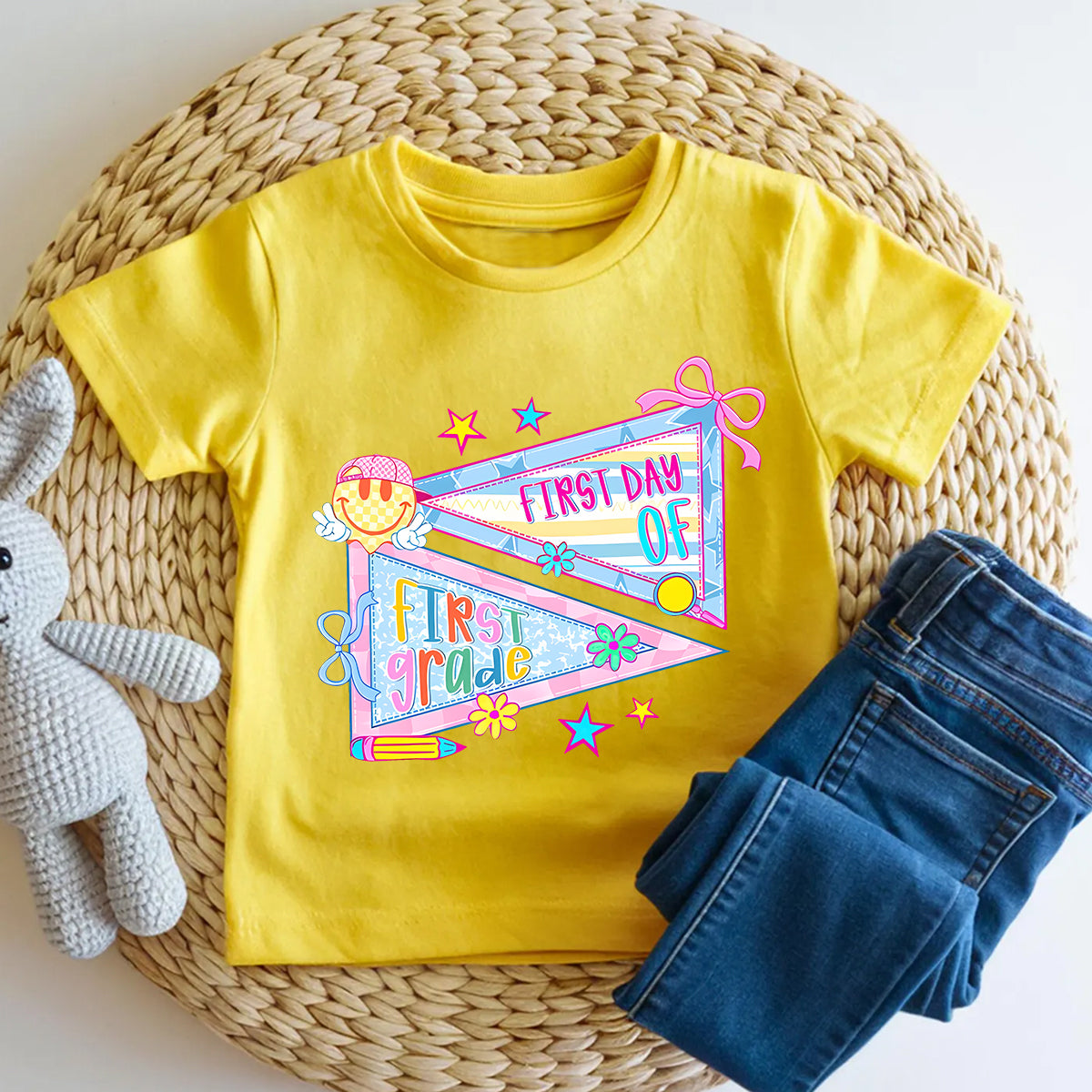 Personalized Grade First Day Of First Grade Toddler T-shirts