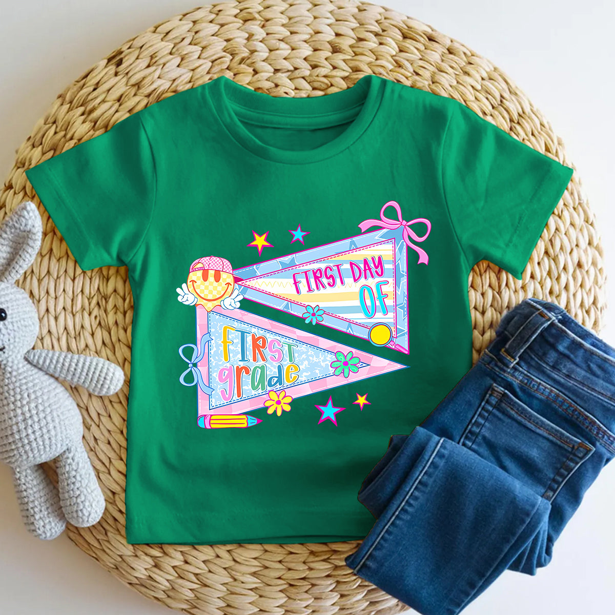 Personalized Grade First Day Of First Grade Toddler T-shirts