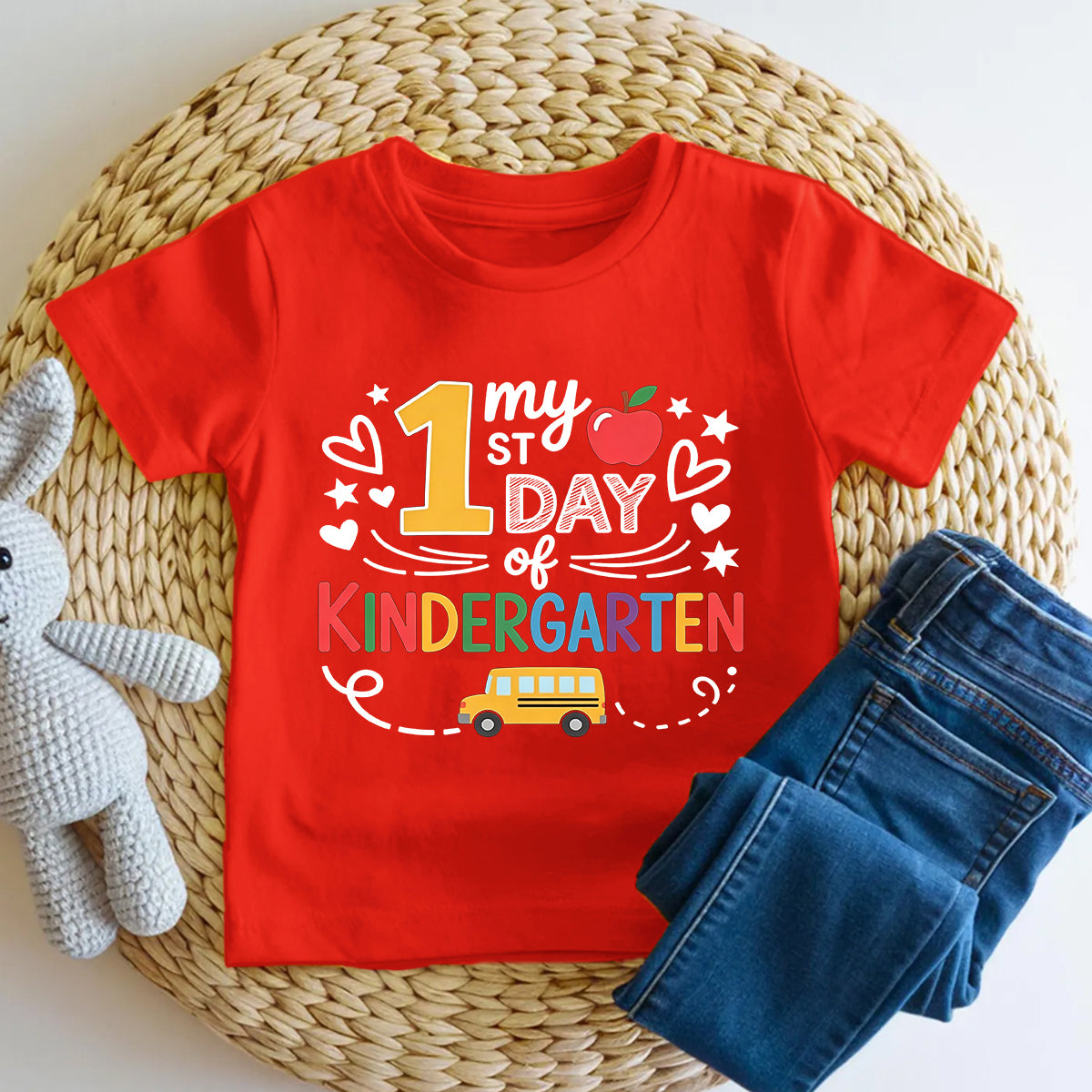 Personalized Grade My 1st Day Of Kindergarten Toddler T-shirts