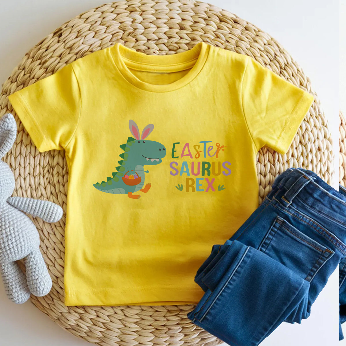 Easter Saurus Rex Easter Dinosaur  Toddler T-shirts