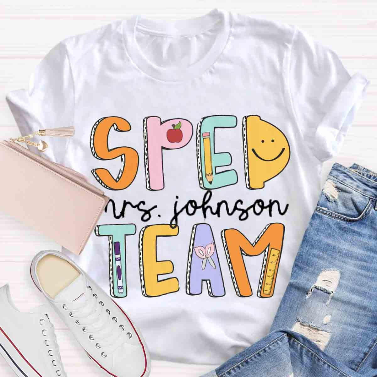 Personalized Name Special Education Teacher T-Shirt