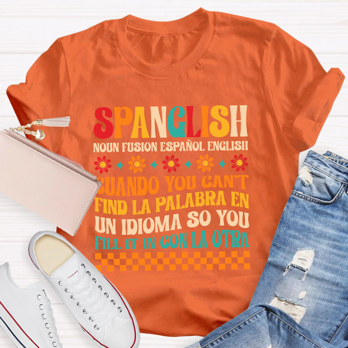 Spanglish Definition Bilingual Teacher T-Shirt