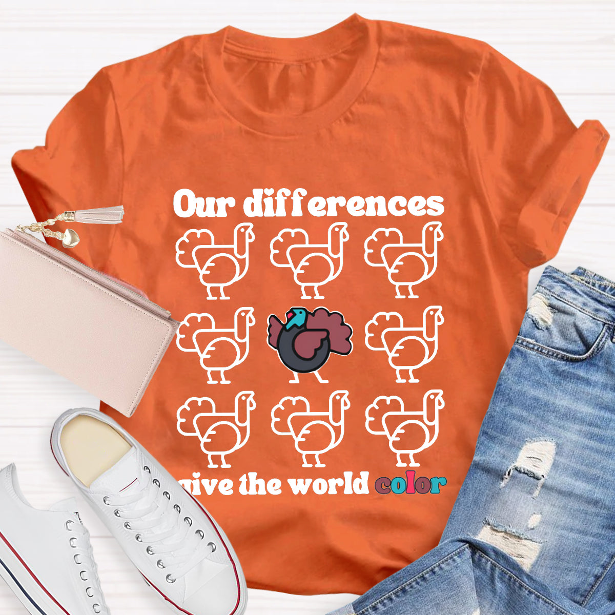 Our Difference Give The World Color Turkey T-Shirt