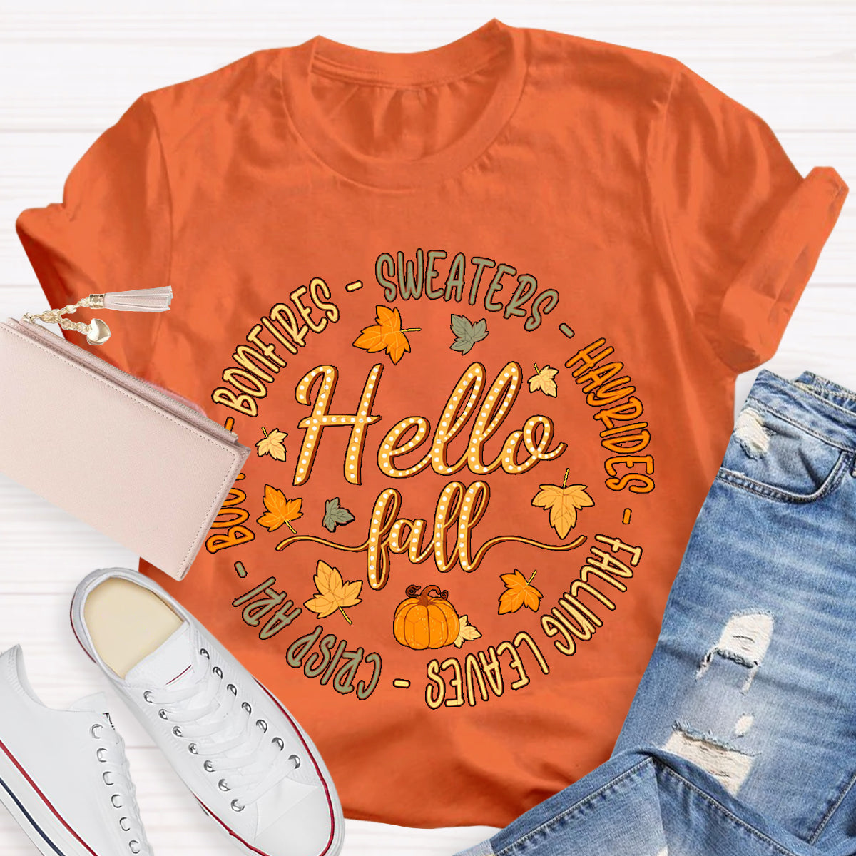 Hello Fall Sweater Boots T-Shirt