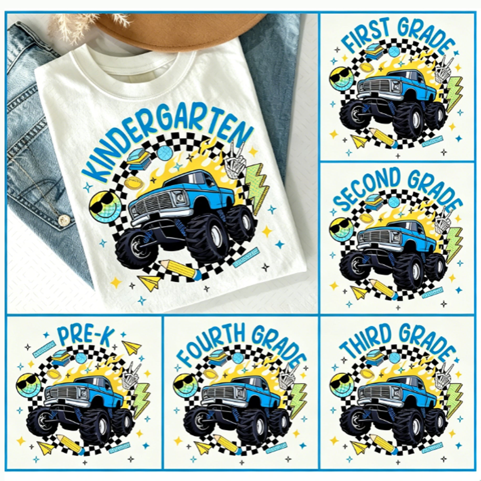 Personalized Grade Rolling Into Kindergarten Toddler T-shirts