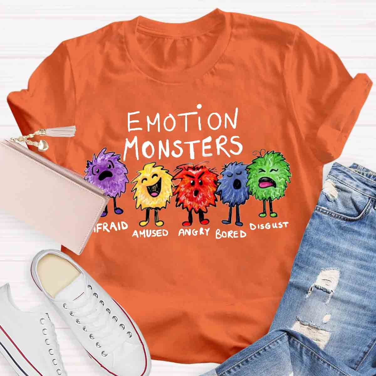Emotion Monsters Funny Teachers T-Shirt
