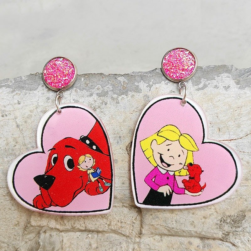 Cute Mouse Eating Cookies Acrylic Earrings