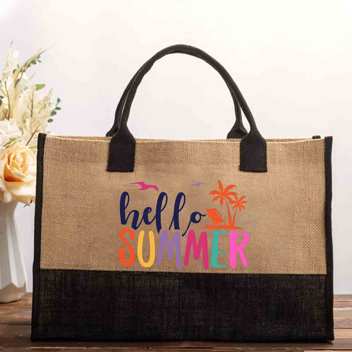Hello Summer Cotton Tote Bag