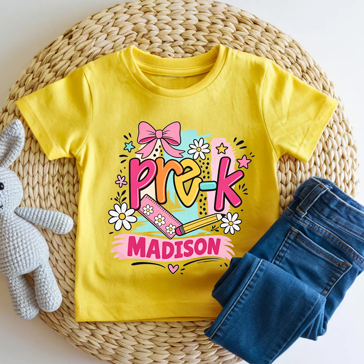 Personalized Name And Grade My Pre-K Journey Starts Today Toddler T-shirts