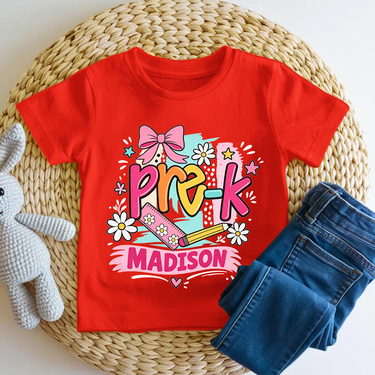 Personalized Name And Grade My Pre-K Journey Starts Today Toddler T-shirts