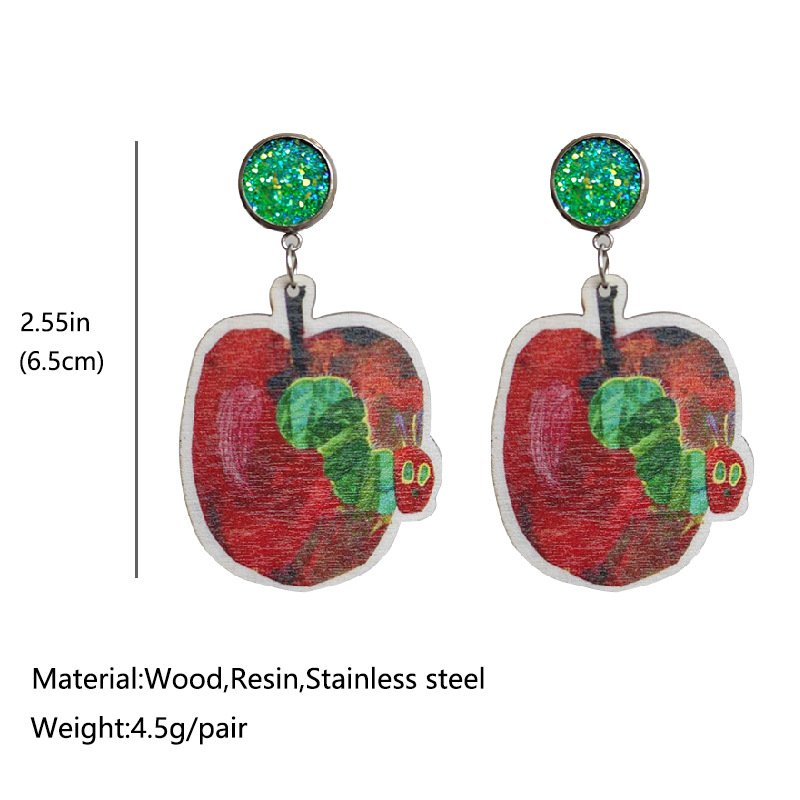 Caterpillar Grows Colorful Butterfly Earrings