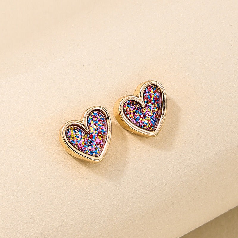 Cute Heart Alloy Earrings