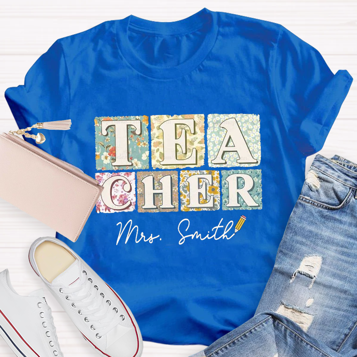 Personalized Your Name Teacher Loose T-Shirt