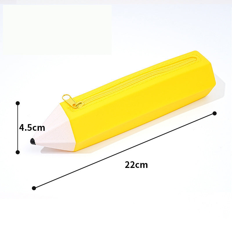 Silicone Material Large Capacity Stationery Storage Pouch For Students