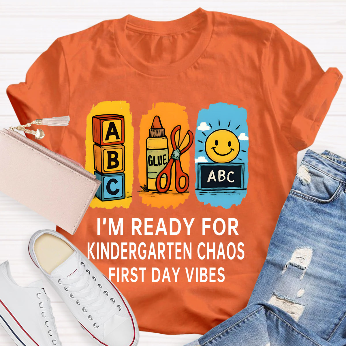 Personalized Grade I'm Ready For Kindergarten Chaos First Day Vines T-shirt