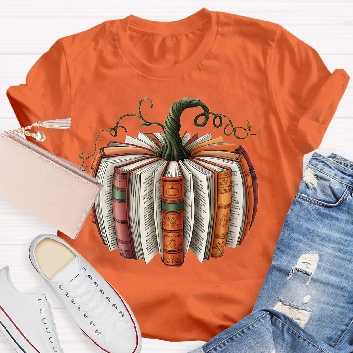 Pumpkin Books Halloween T-shirt