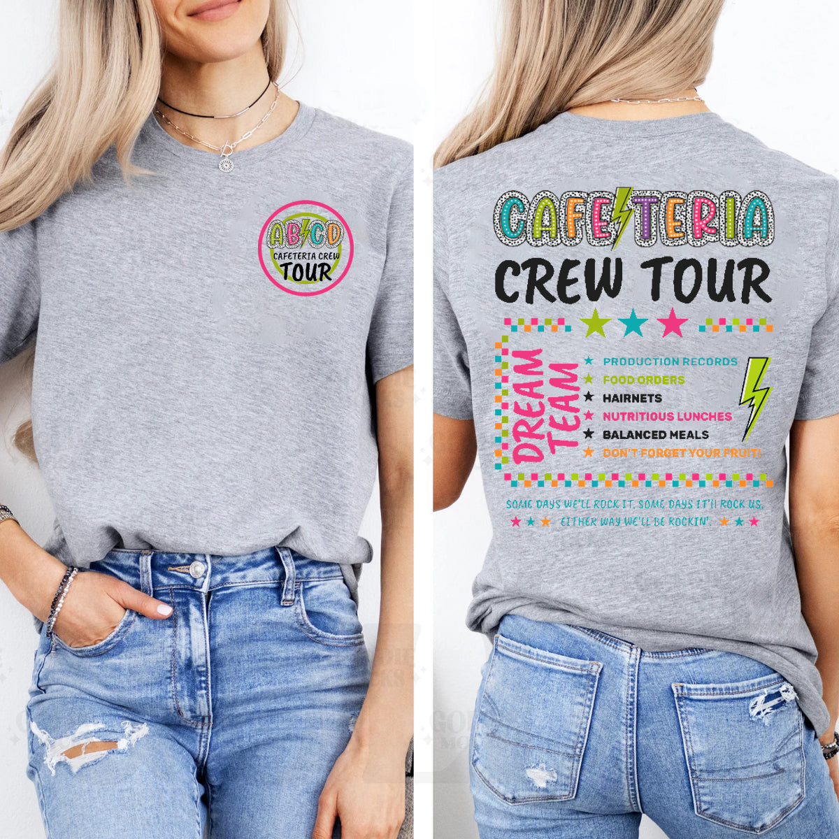 Cafeteria Crew Tour  Double Printed T-shirt
