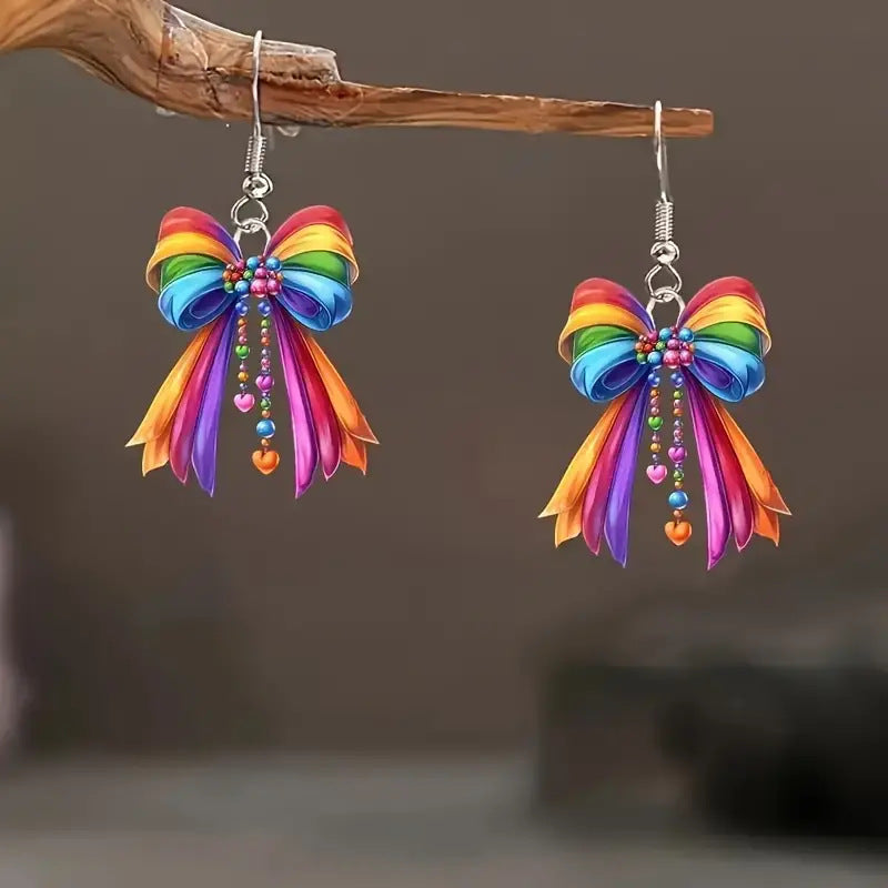 Colorful Bow Acrylic Earrings