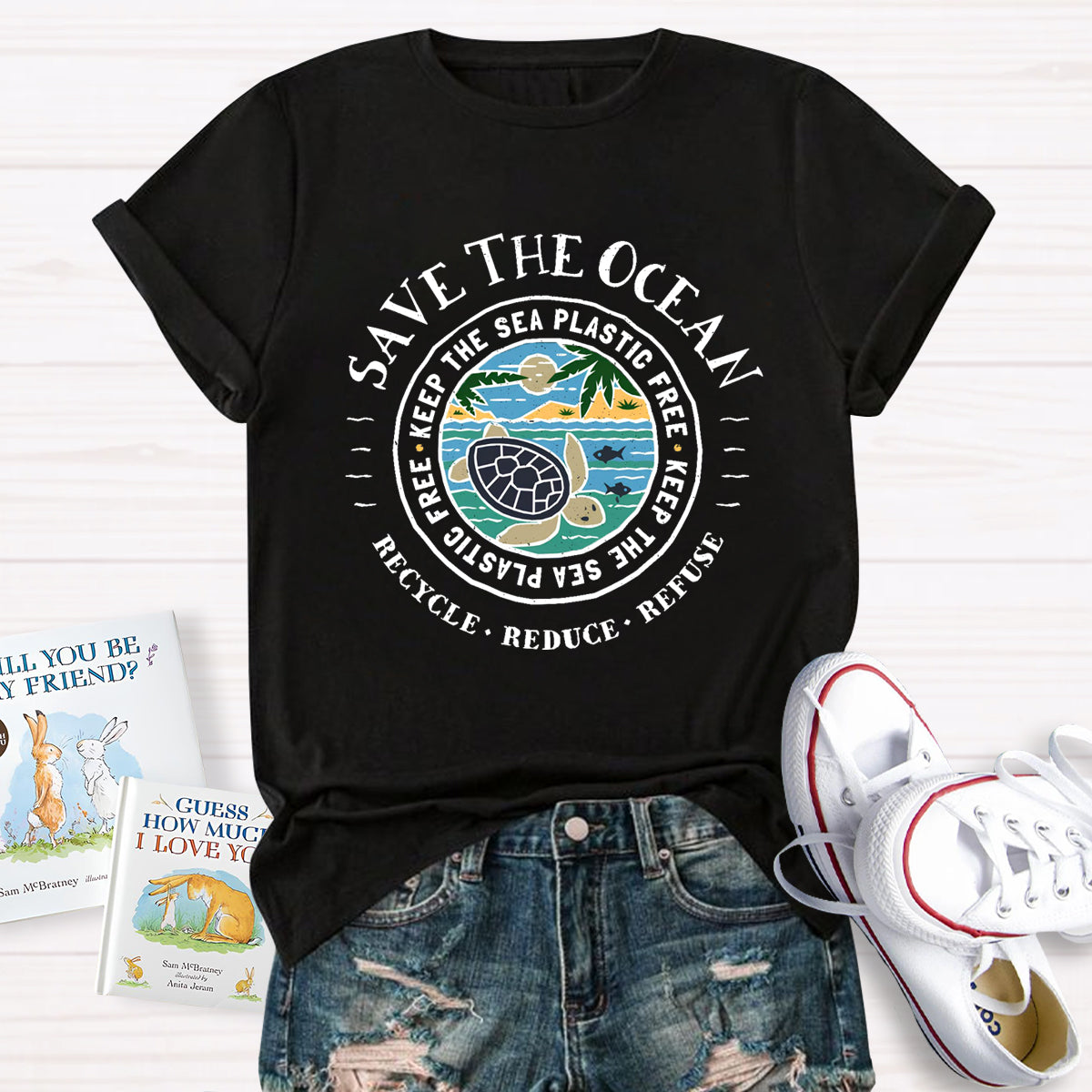 Save The Ocean Keep The Sea Plastic Free T-Shirt