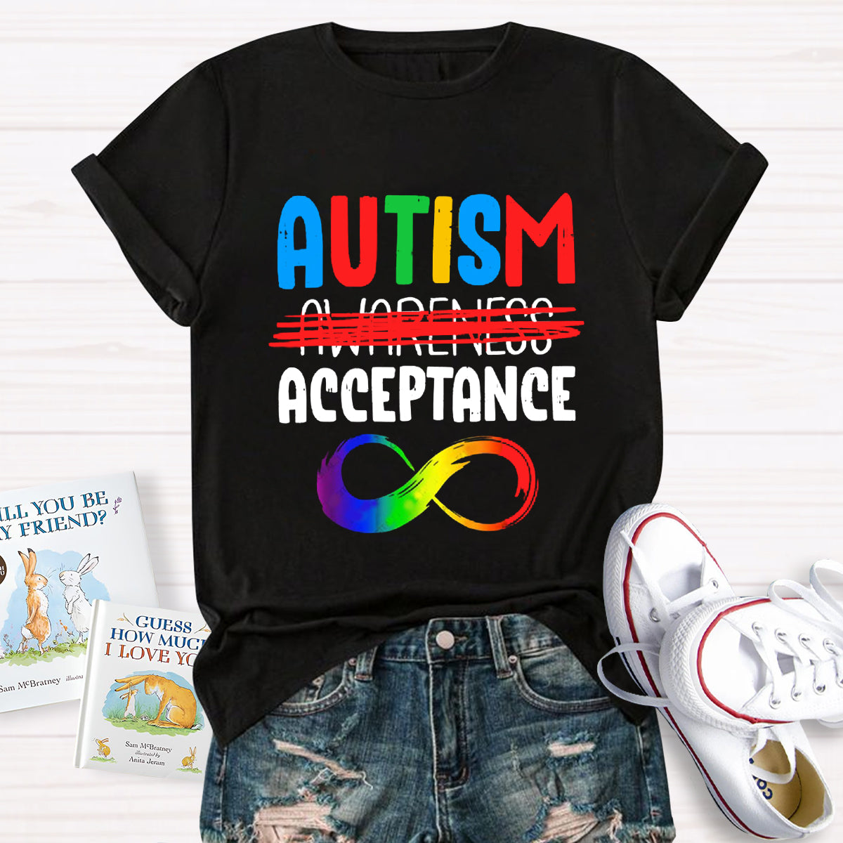 Autism Acceptance Infinity Symbol T-Shirt