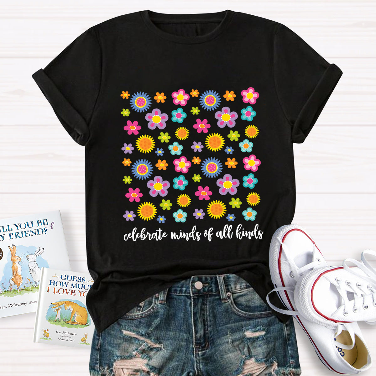 Floral Celebrate Minds Of All Kinds T-Shirt