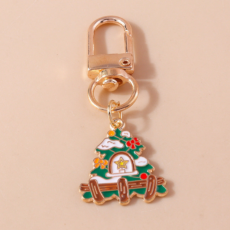 Christmas Keychain Santa Claus Christmas Tree