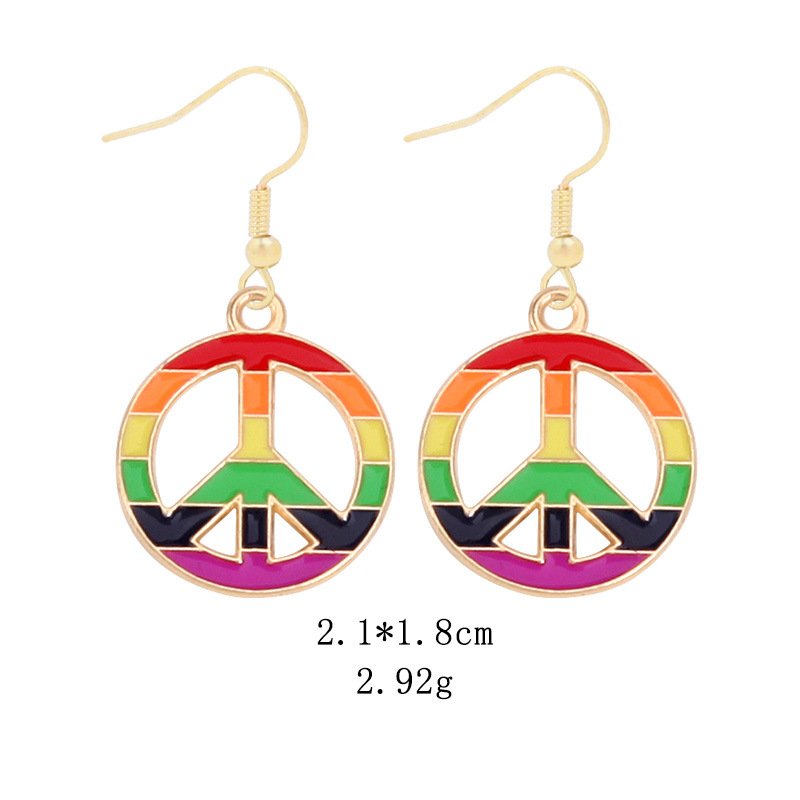 Creative Rainbow Six-Color Earrings