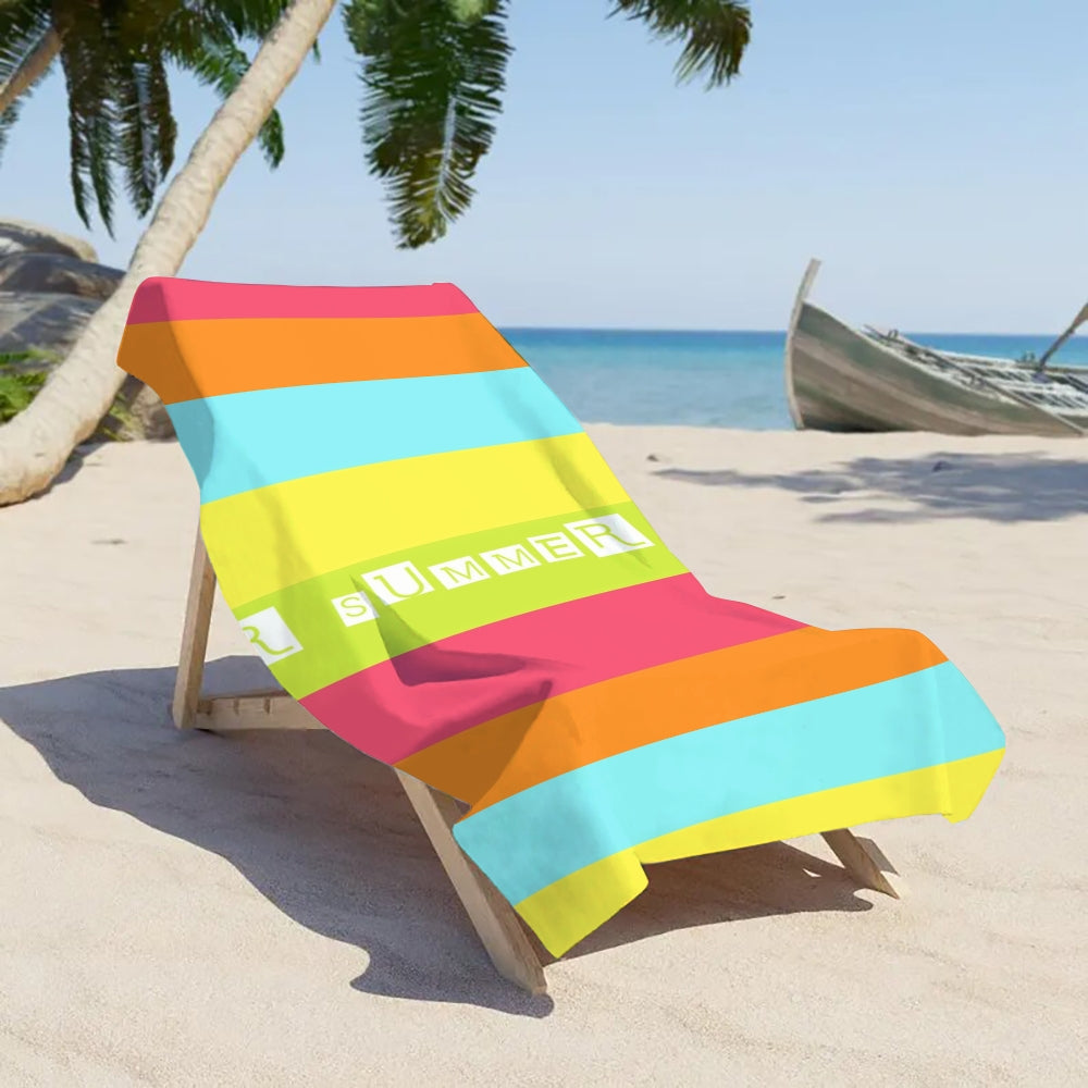 Colorful Strip Summer Beach Towel