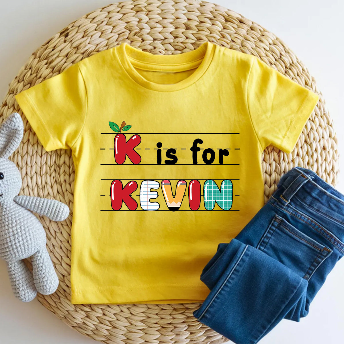 Personalized Name Little Letter Learner Kindergarten Toddler T-shirts