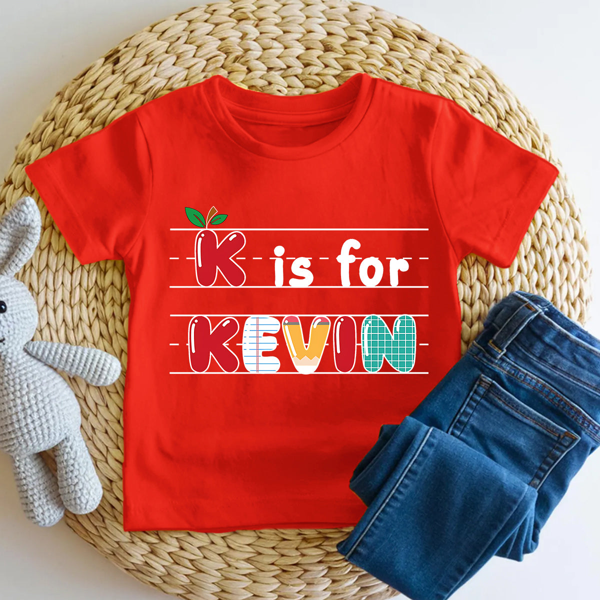 Personalized Name Little Letter Learner Kindergarten Toddler T-shirts