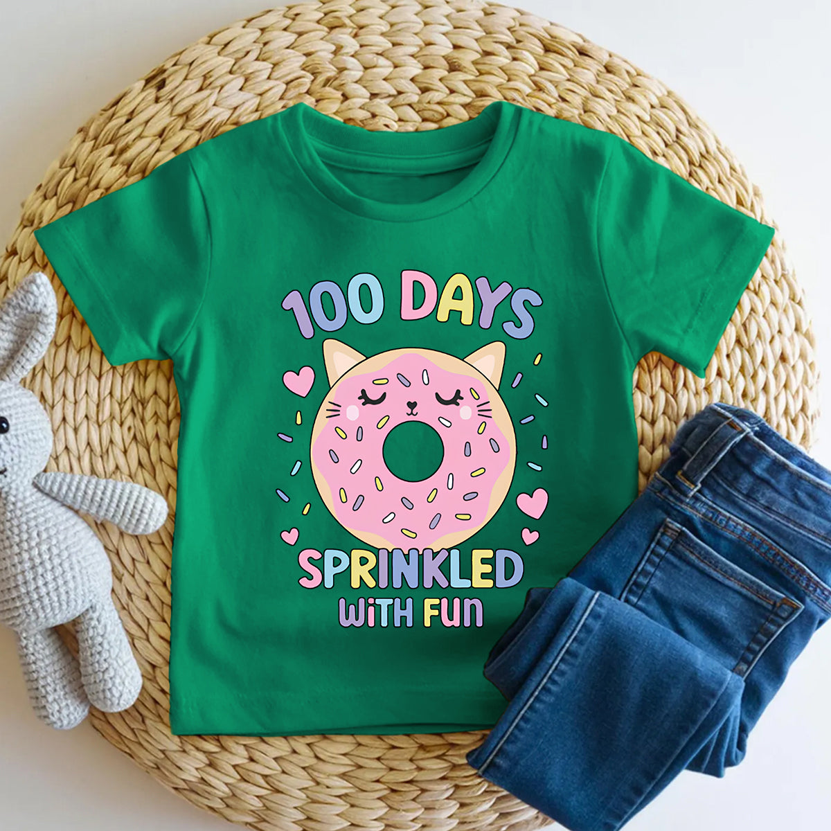 100 Sprinkled With Fun Donuts And Colorful Fonts Toddler T-shirts