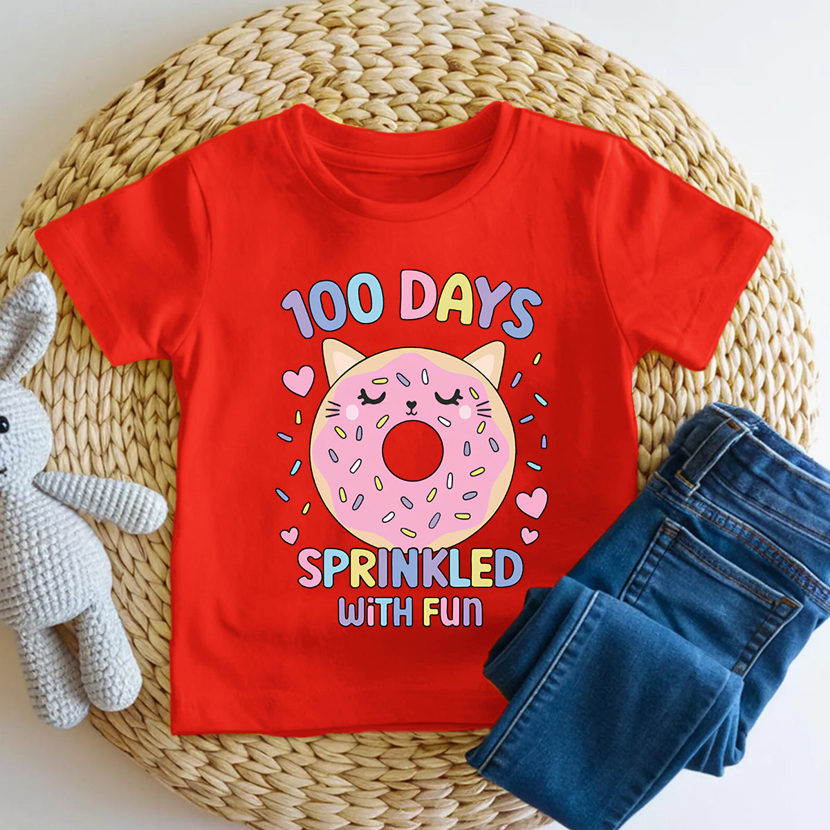 100 Sprinkled With Fun Donuts And Colorful Fonts Toddler T-shirts