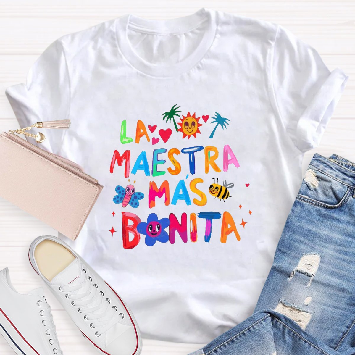 Flower and Bees Art Teacher T-shirt