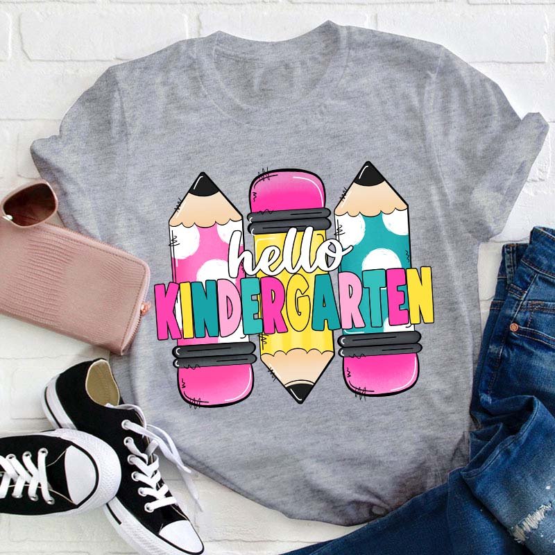 Personalized Grade Hello Teacher T-Shirt