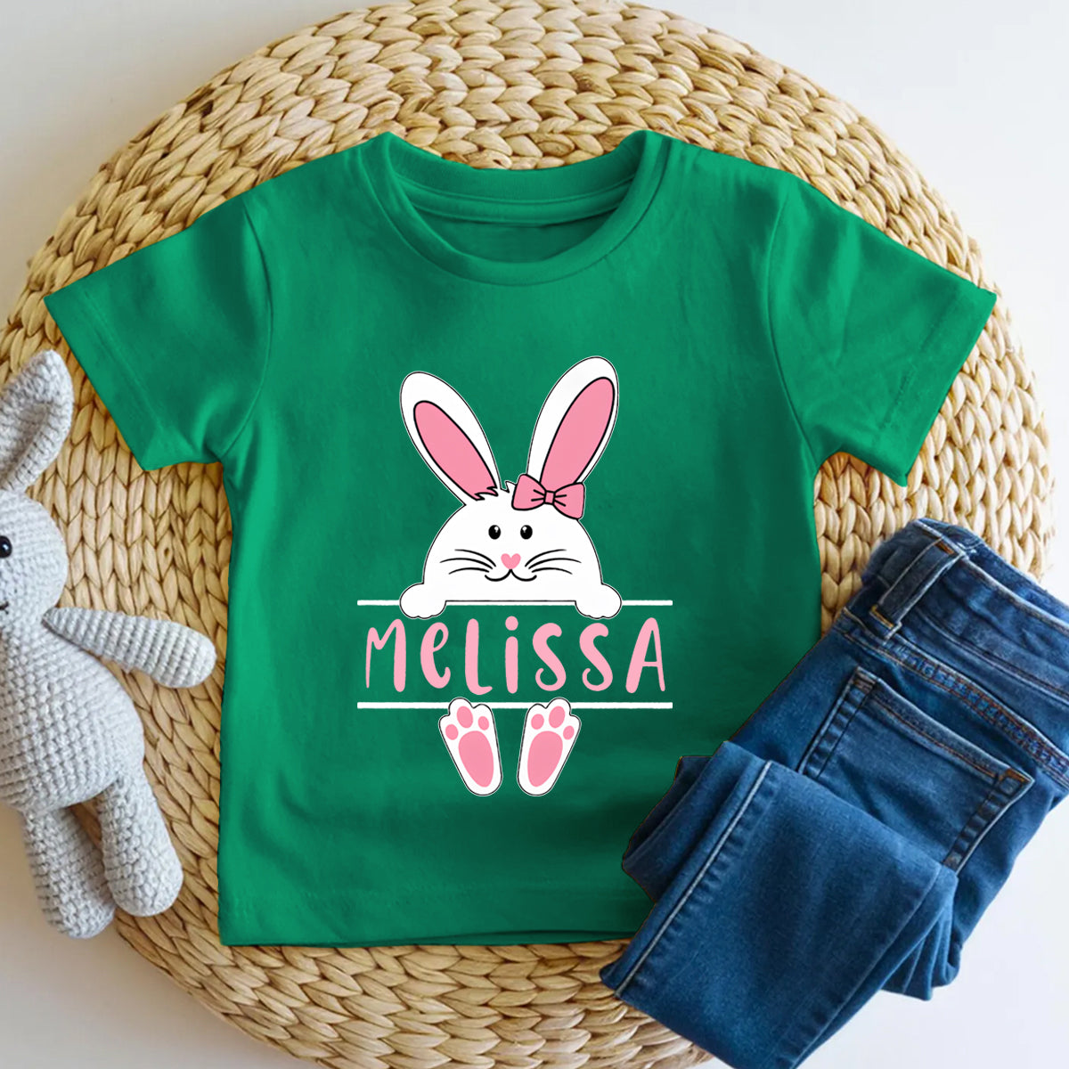 Personalized Name  Rabbit   Toddler T-shirts