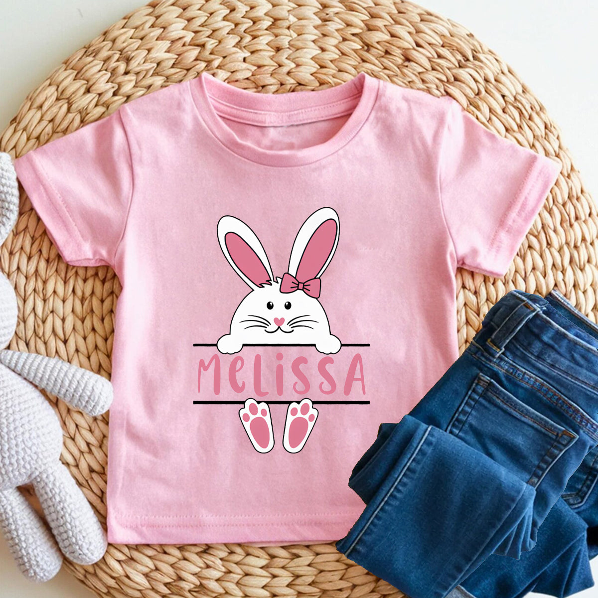 Personalized Name  Rabbit   Toddler T-shirts