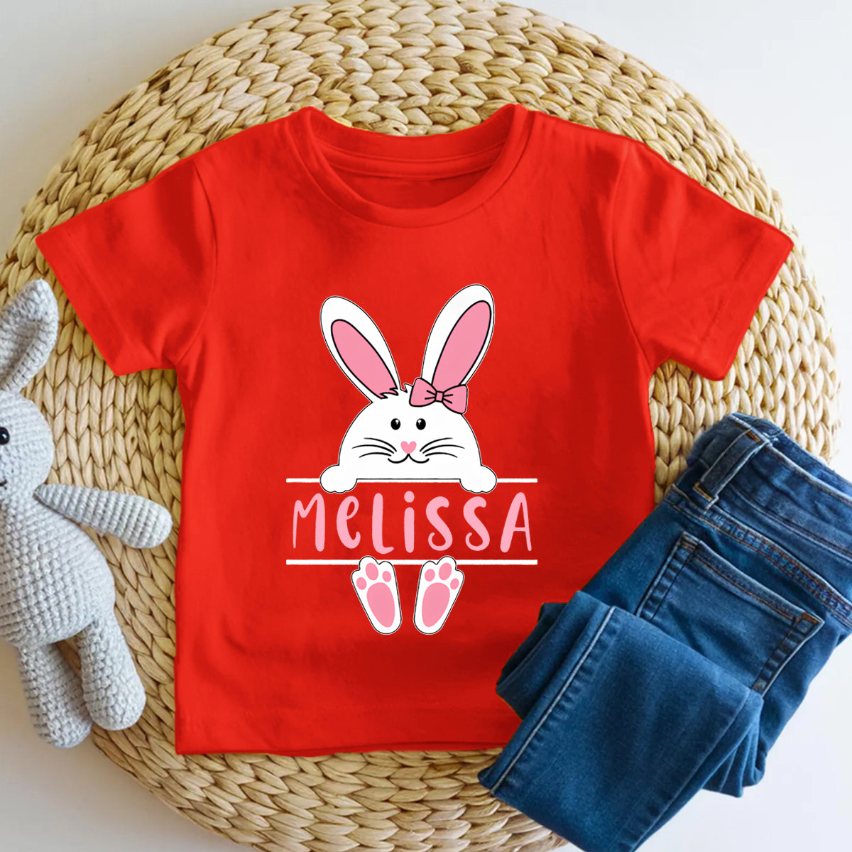 Personalized Name  Rabbit   Toddler T-shirts