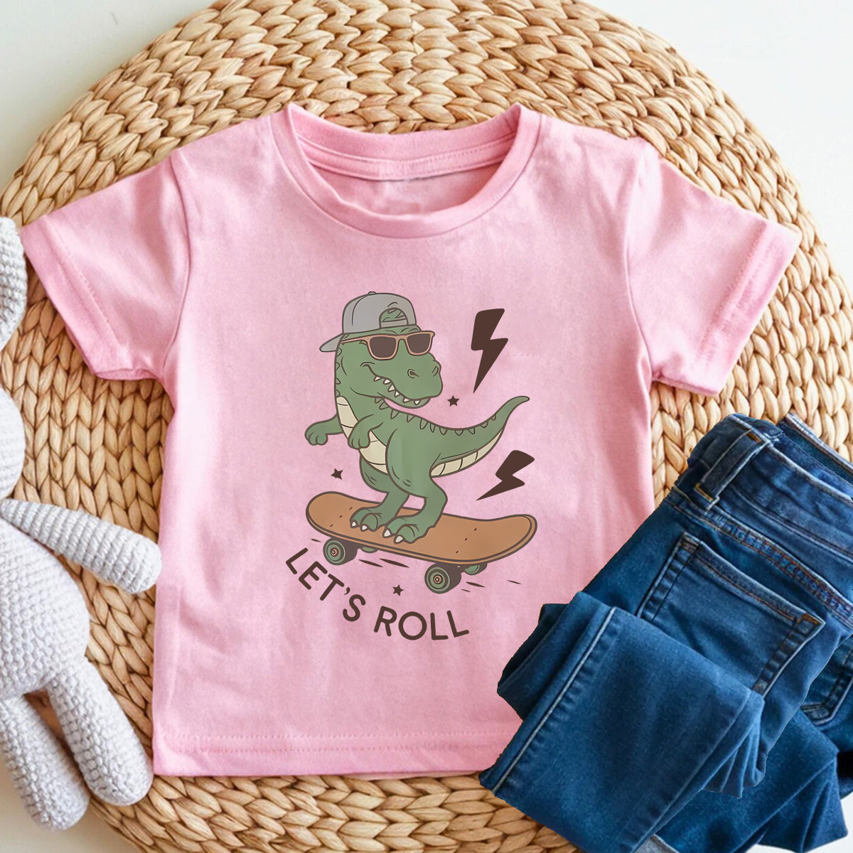 Let's Roll Dinosaur  Toddler T-shirts