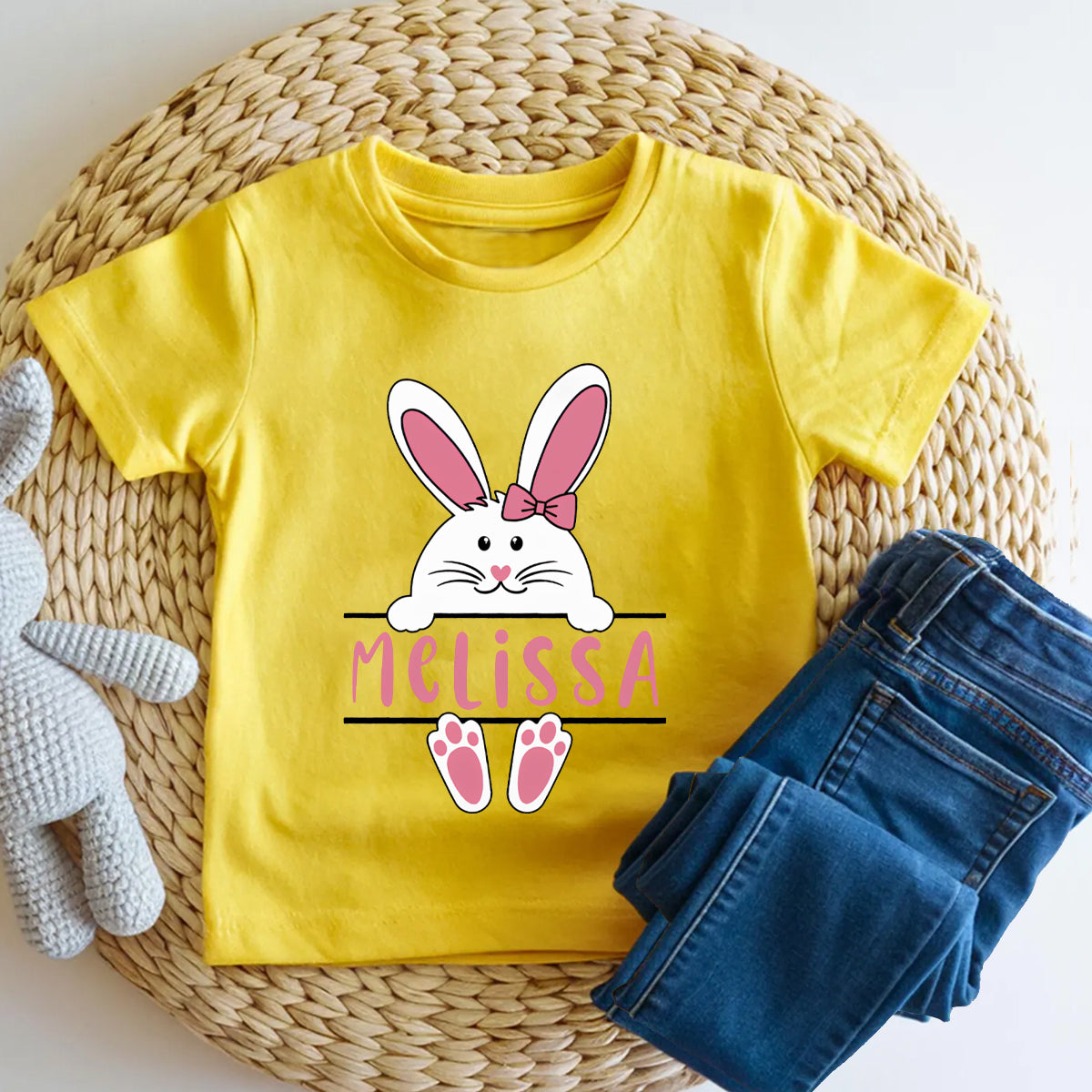 Personalized Name  Rabbit   Toddler T-shirts