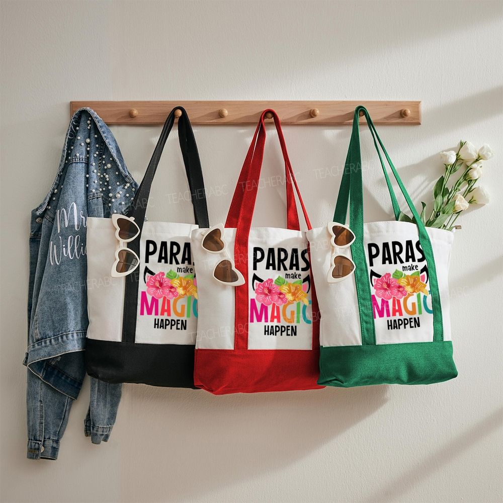 Paras Make Magic Happen  Color-blocked Canvas Bag