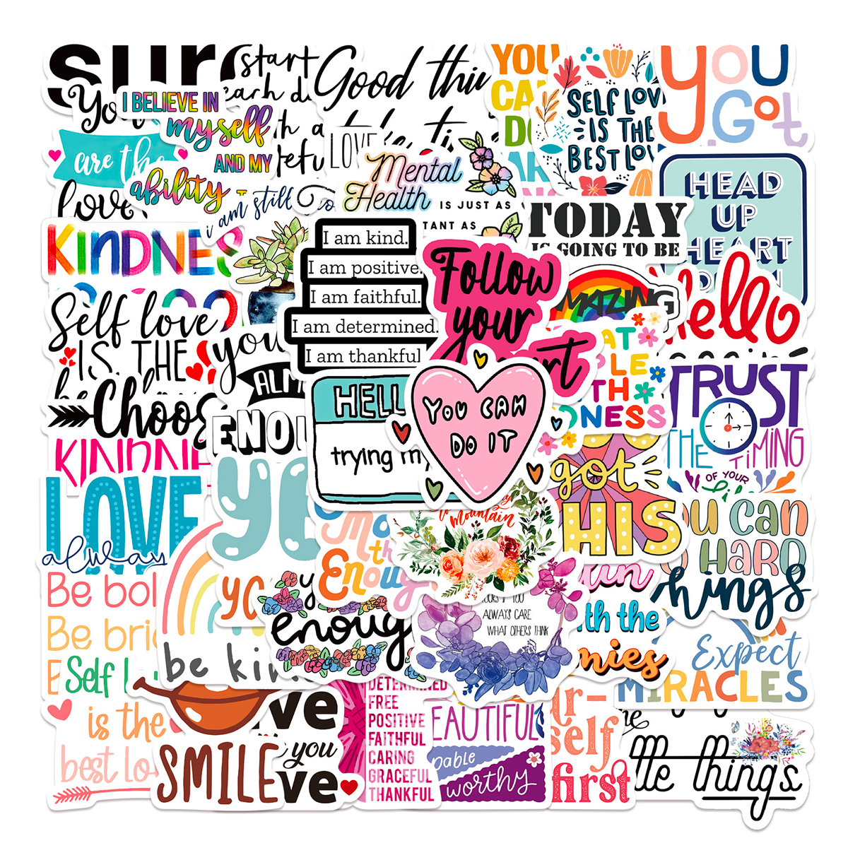 Inspirational English Doodle Stickers