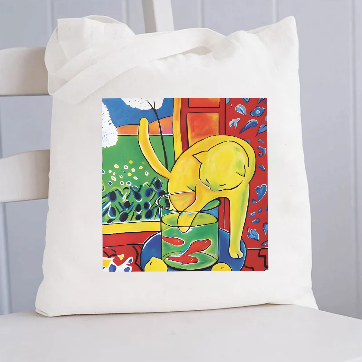 Cute Cat Canvas Tote Bag
