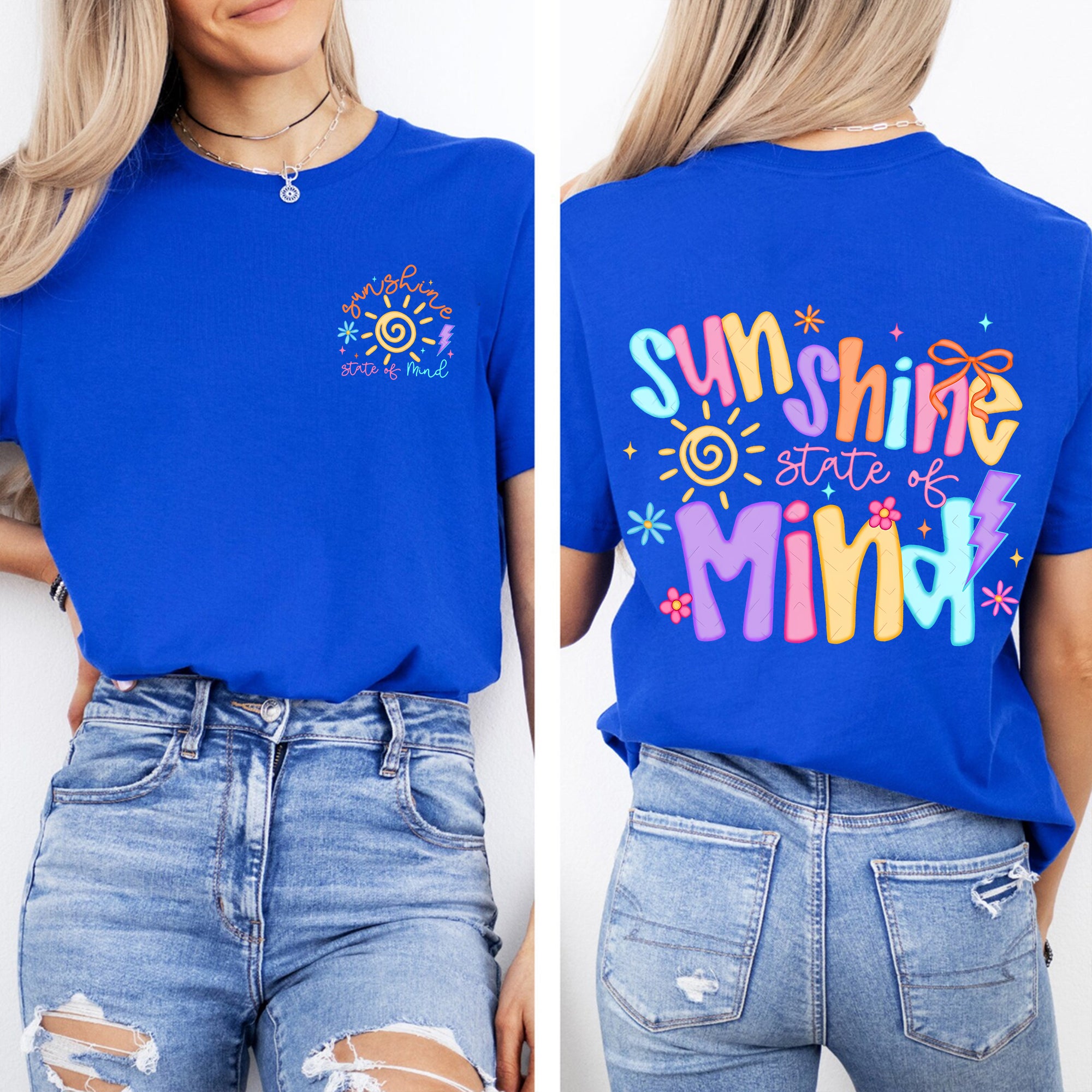 State Of Mind Sunshine Mind Double Printed T-shirt