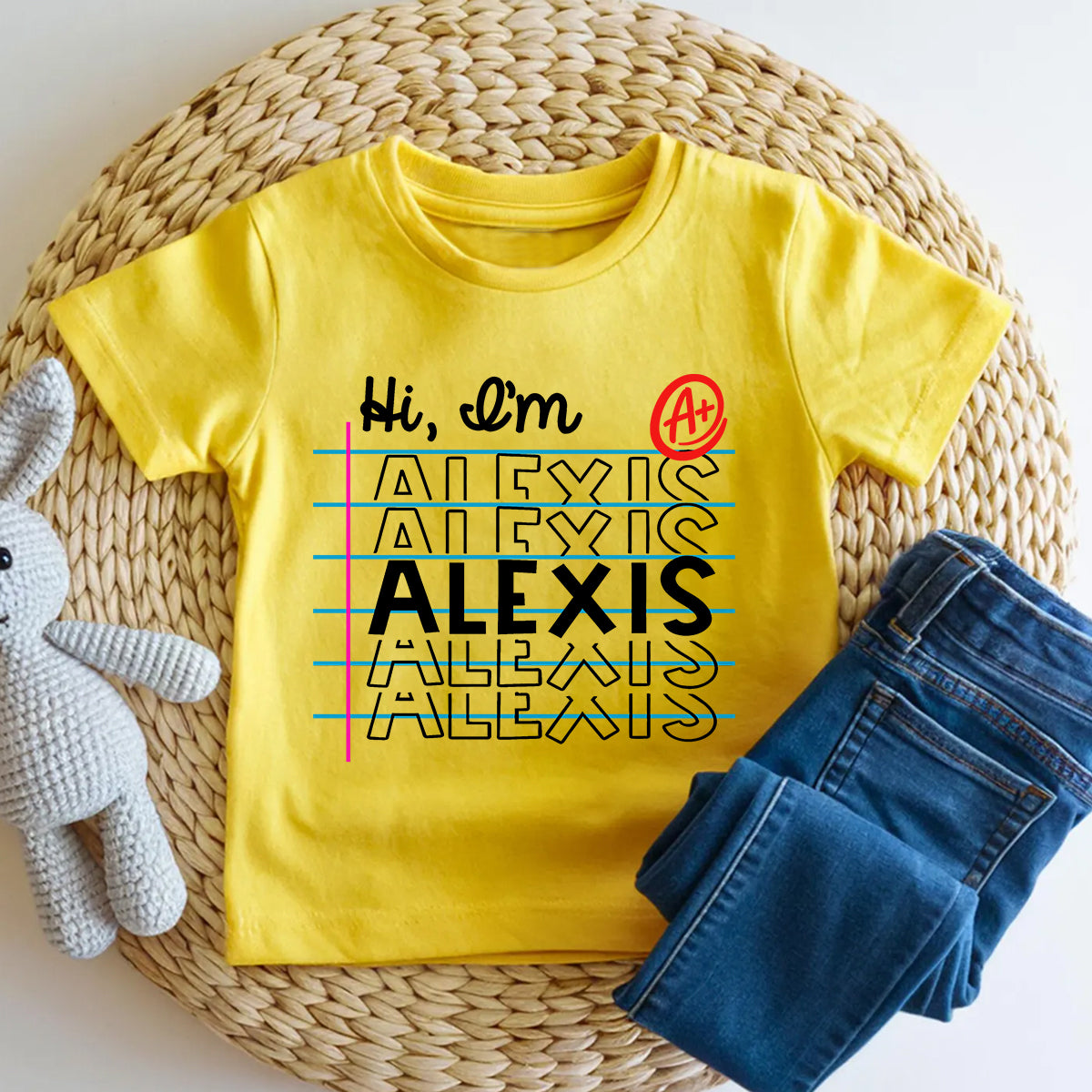 Personalized Name Kindergarten Ready Learn Vibes Toddler T-shirts