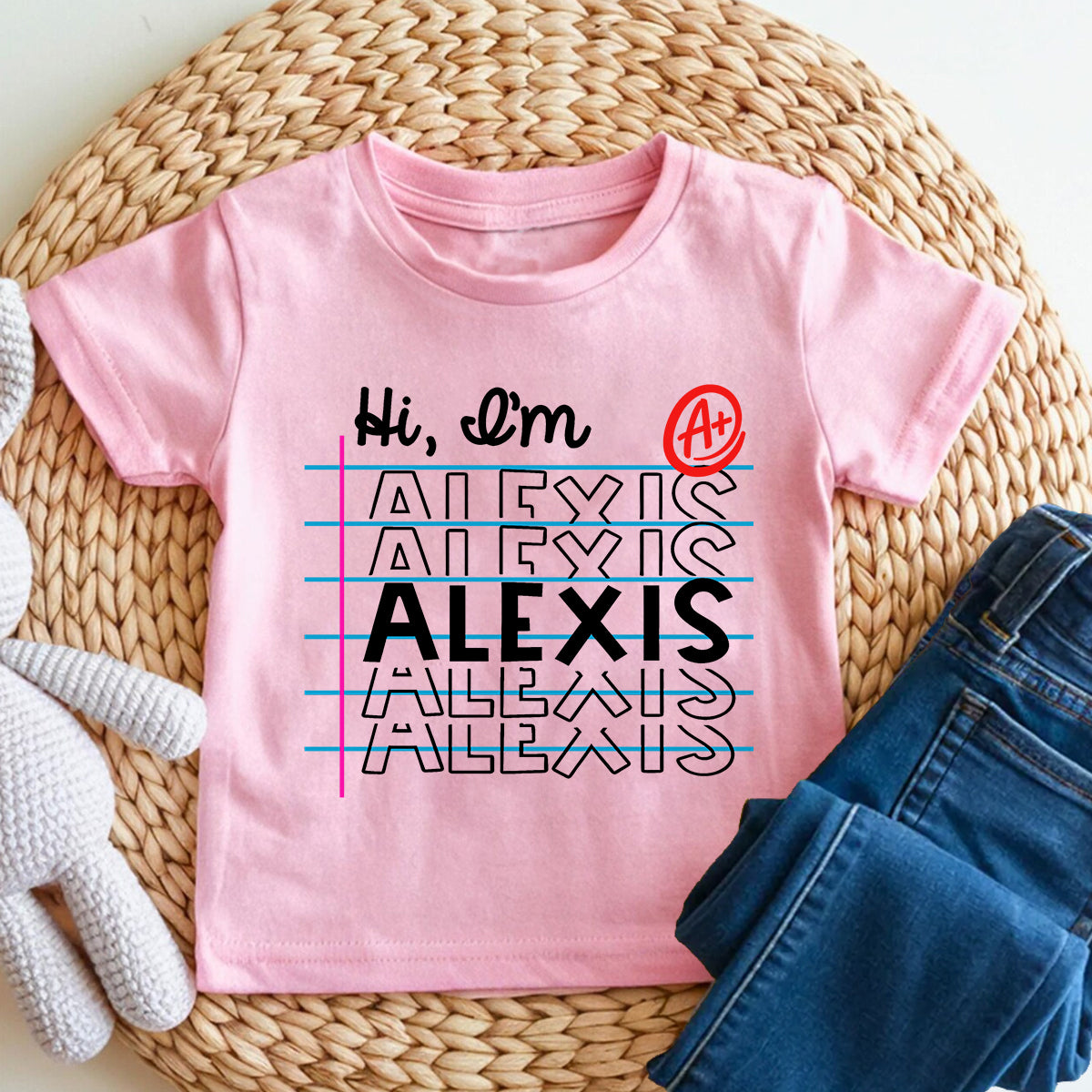 Personalized Name Kindergarten Ready Learn Vibes Toddler T-shirts