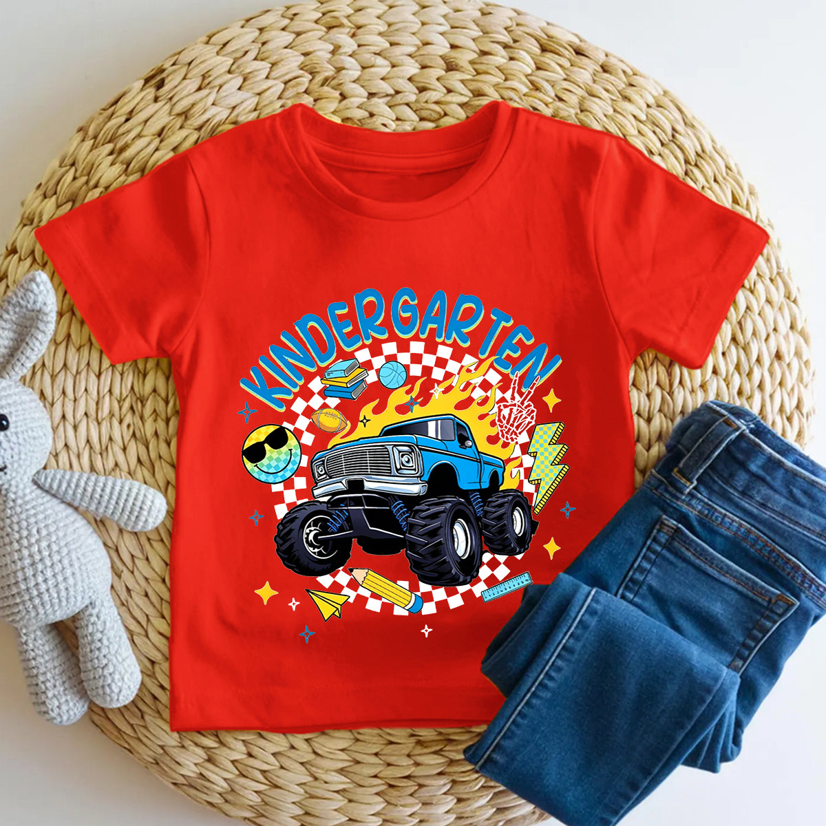 Personalized Grade Rolling Into Kindergarten Toddler T-shirts
