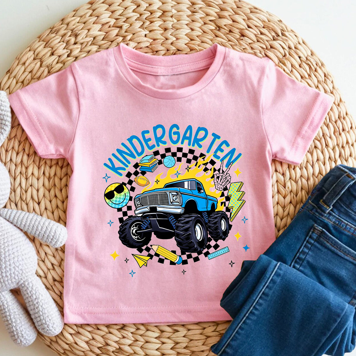 Personalized Grade Rolling Into Kindergarten Toddler T-shirts