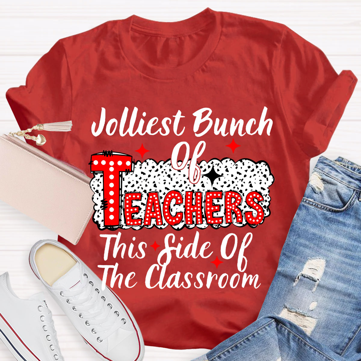 Jolliest Bunch Of Teachers This Side Of The Classroom Christmas T-shirt